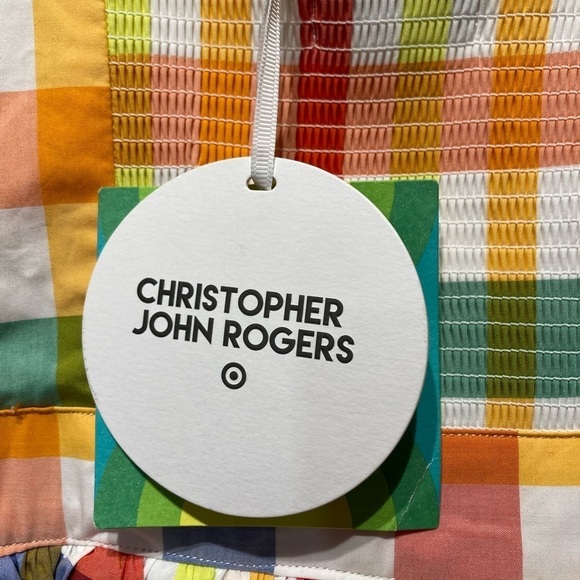 NWT Christopher John Rodgers For Target Multi Colored Plaid Midi Dress - Picture 6 of 9